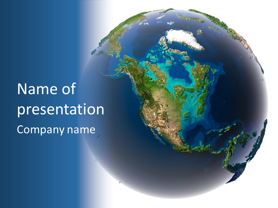 A Picture Of The Earth With A White Background PowerPoint Template