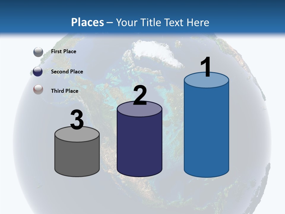 A Picture Of The Earth With A White Background PowerPoint Template