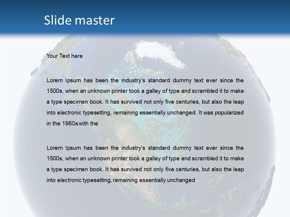 A Picture Of The Earth With A White Background PowerPoint Template