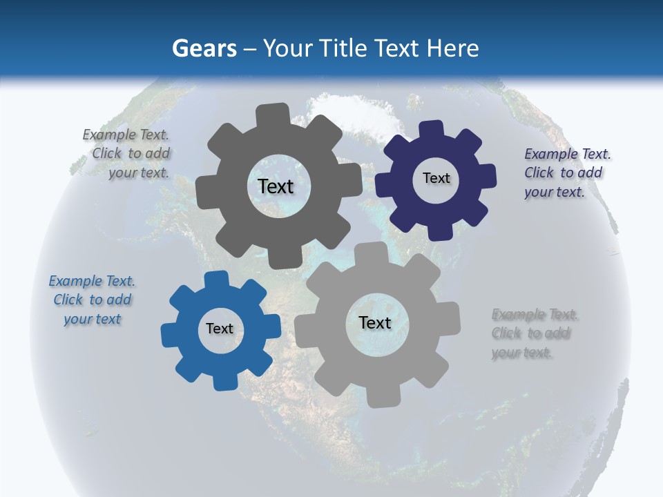 A Picture Of The Earth With A White Background PowerPoint Template