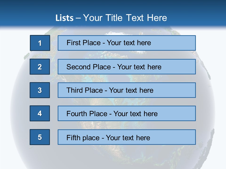 A Picture Of The Earth With A White Background PowerPoint Template