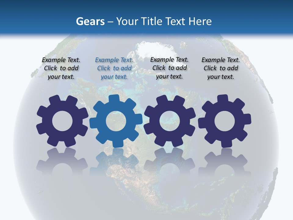 A Picture Of The Earth With A White Background PowerPoint Template