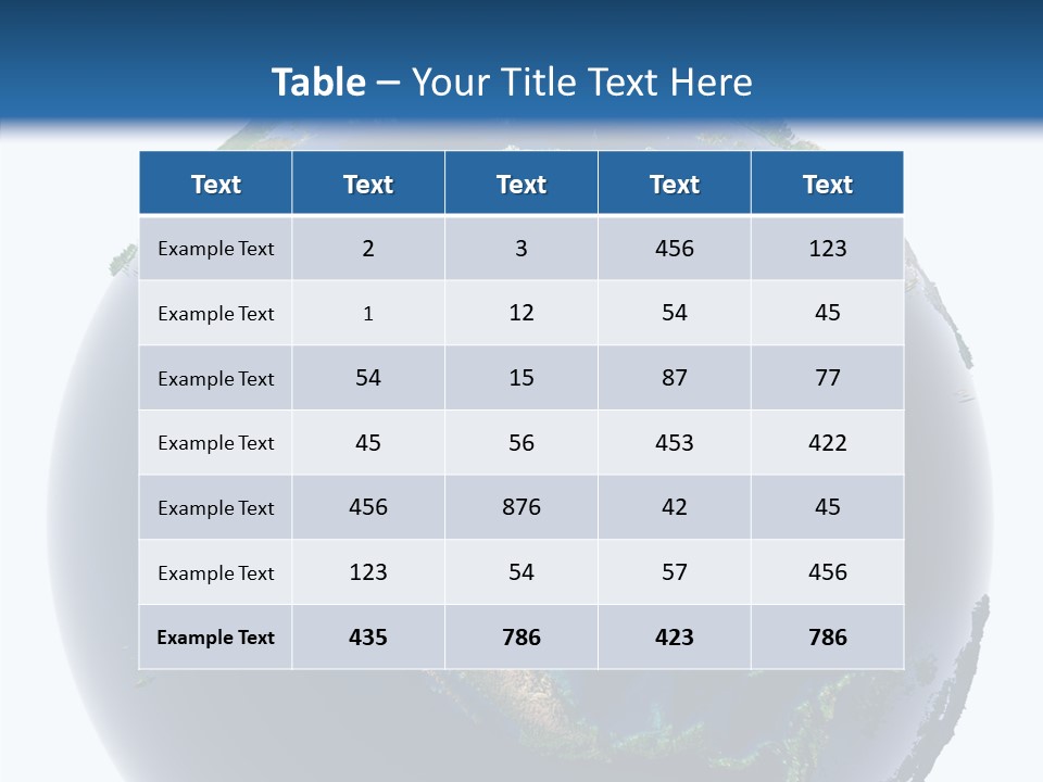 A Picture Of The Earth With A White Background PowerPoint Template