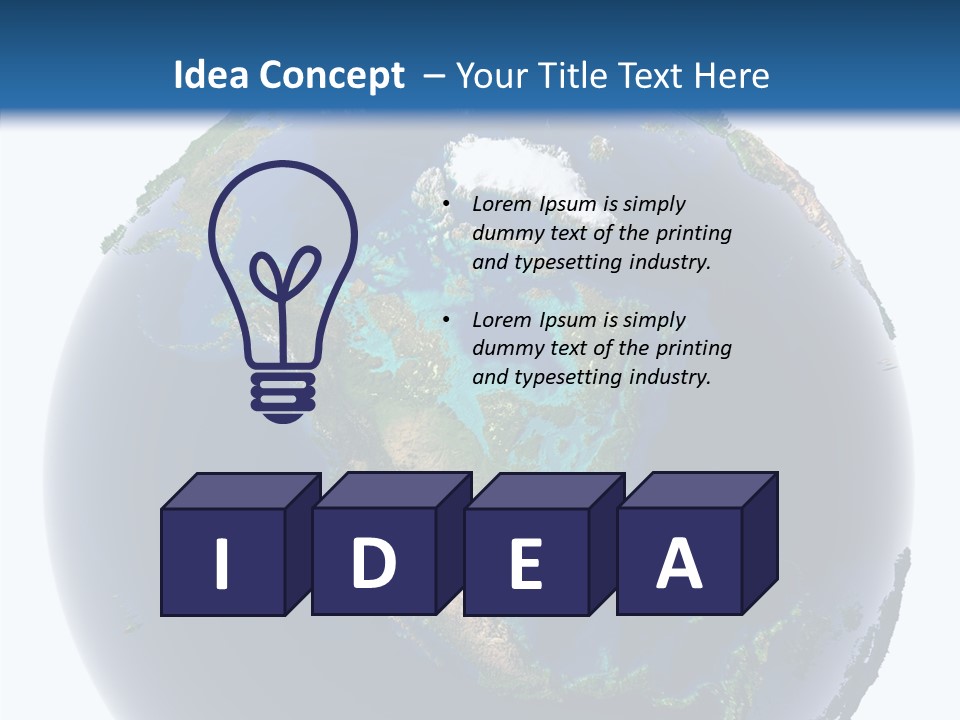 A Picture Of The Earth With A White Background PowerPoint Template