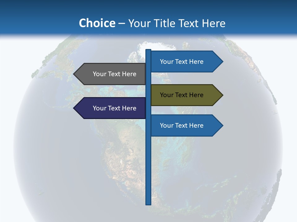 A Picture Of The Earth With A White Background PowerPoint Template