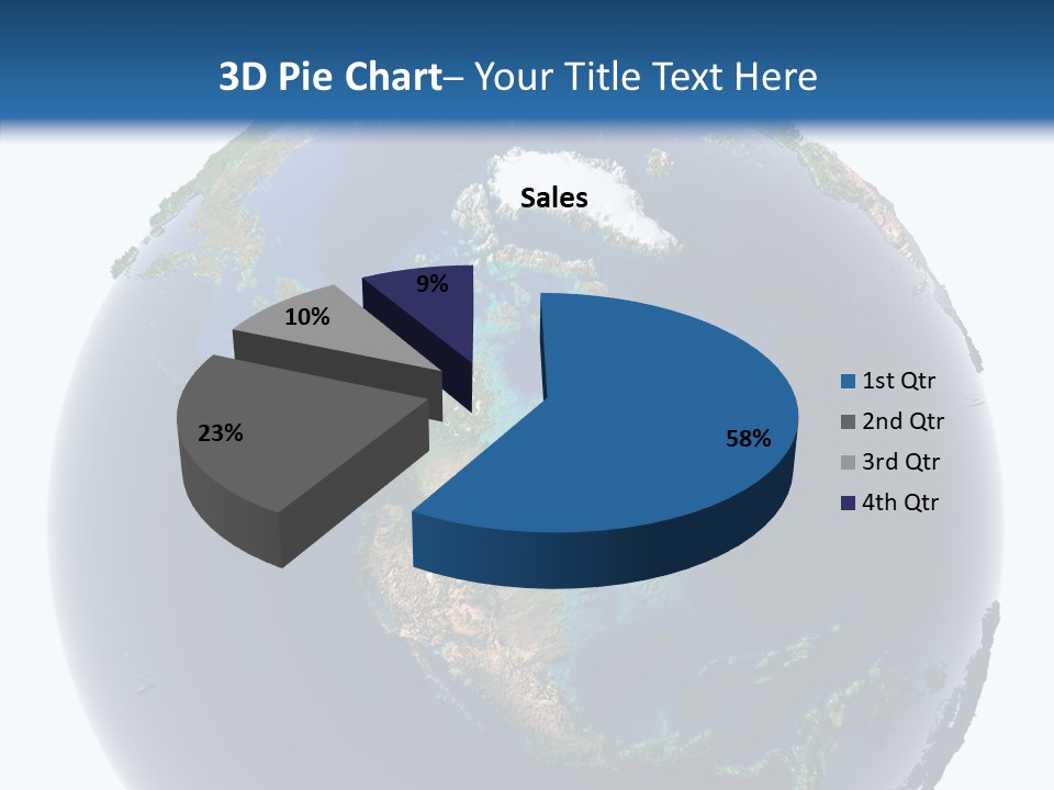 A Picture Of The Earth With A White Background PowerPoint Template