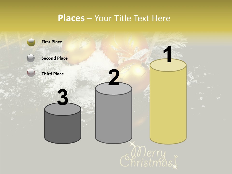 Reflection Ornament Branch PowerPoint Template