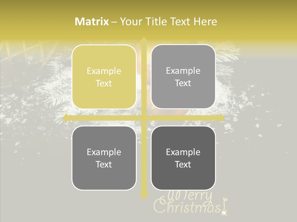 Reflection Ornament Branch PowerPoint Template