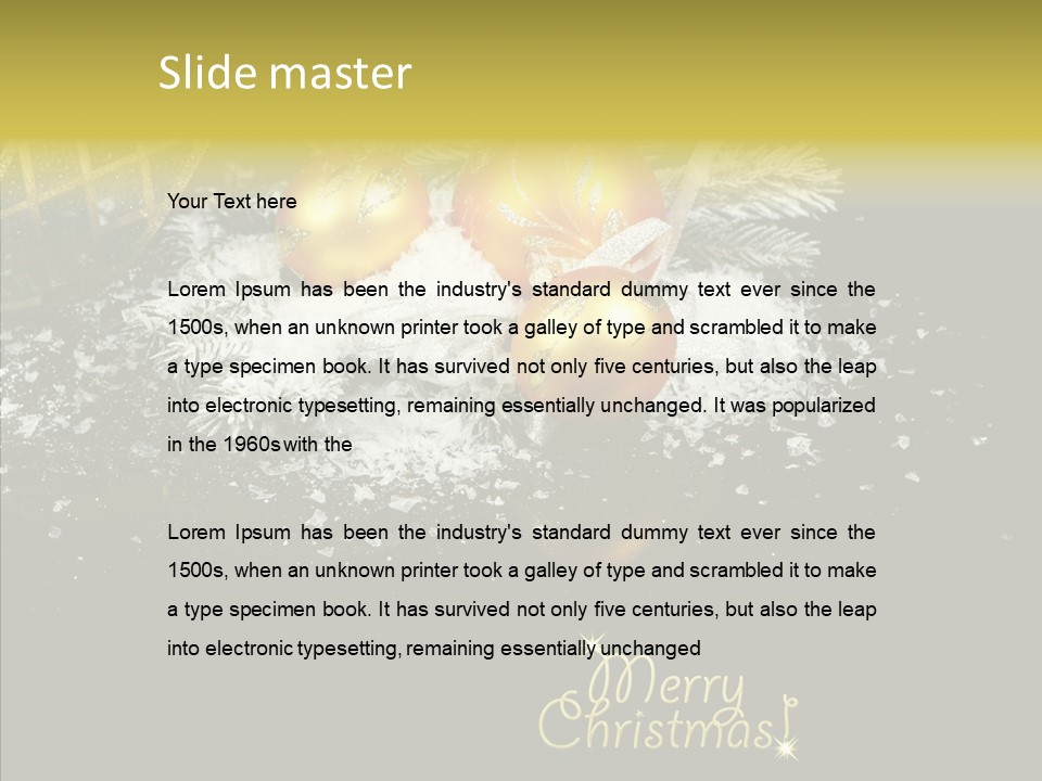 Reflection Ornament Branch PowerPoint Template