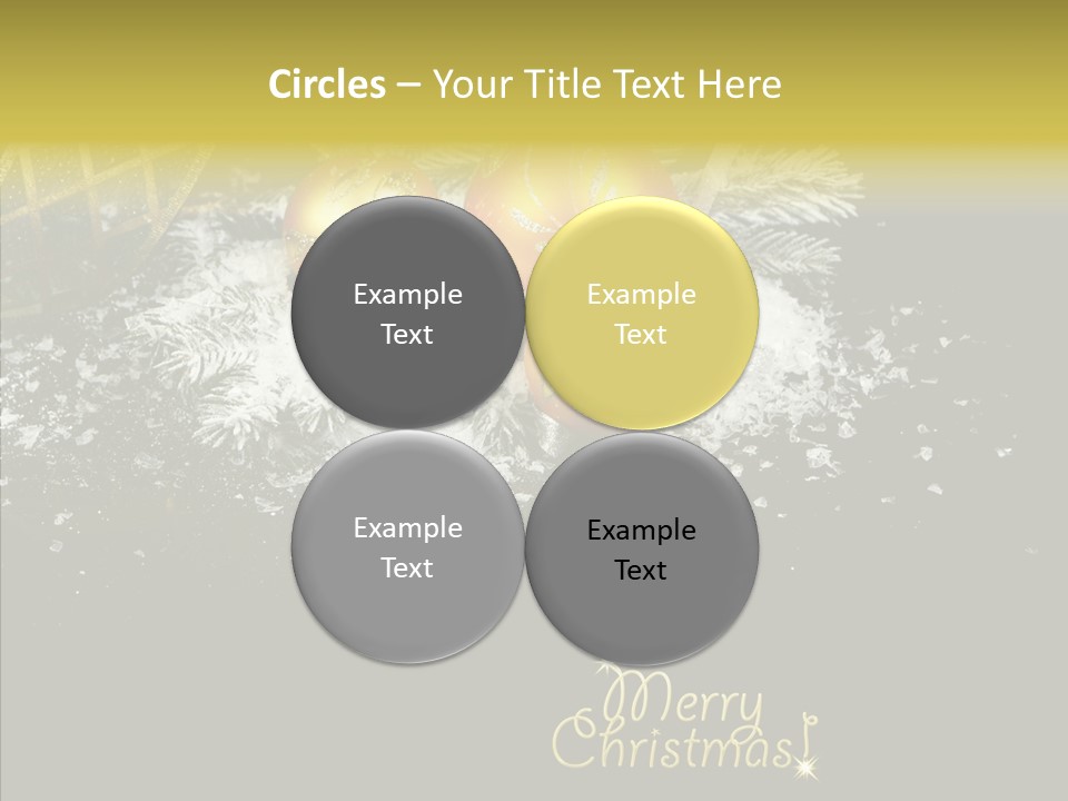 Reflection Ornament Branch PowerPoint Template