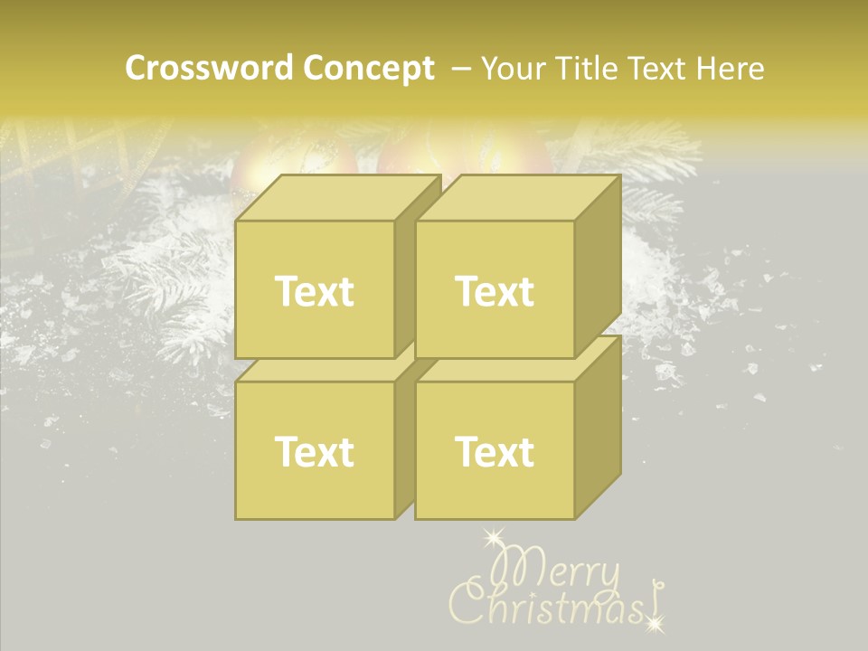 Reflection Ornament Branch PowerPoint Template