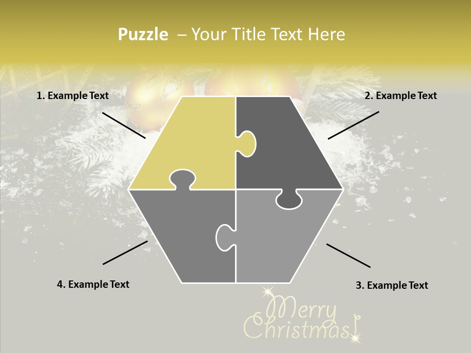 Reflection Ornament Branch PowerPoint Template