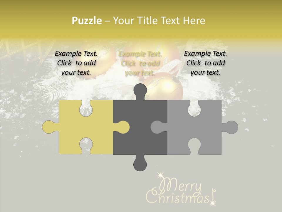 Reflection Ornament Branch PowerPoint Template