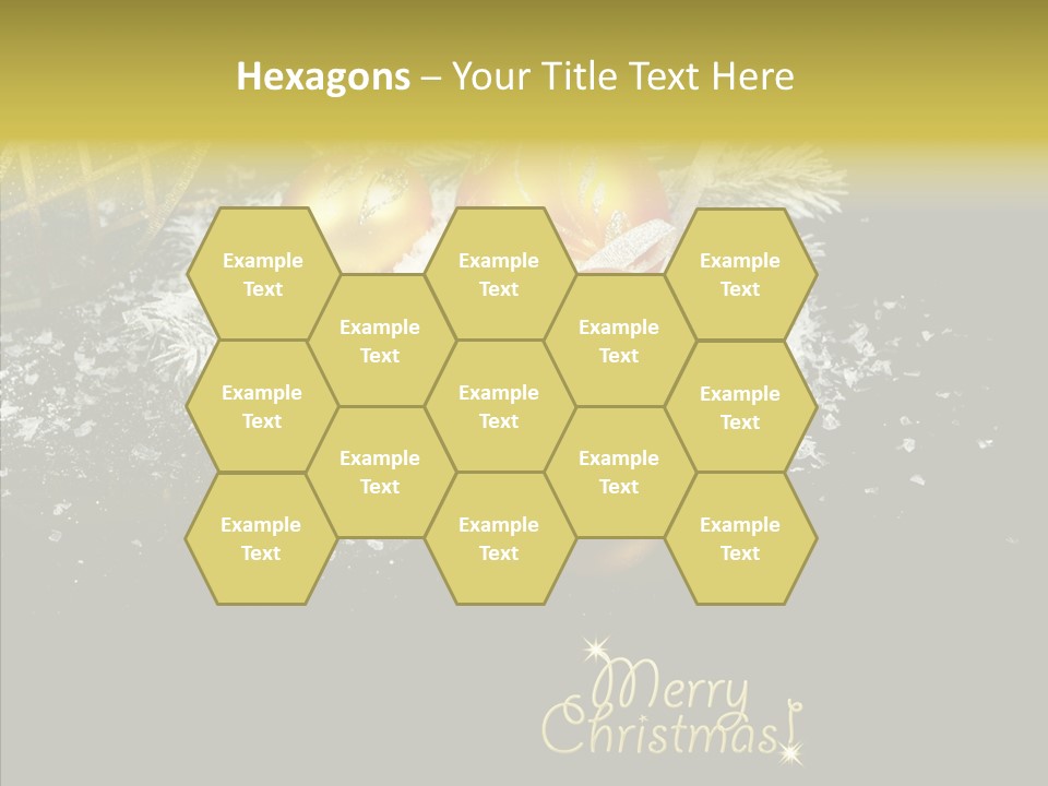 Reflection Ornament Branch PowerPoint Template