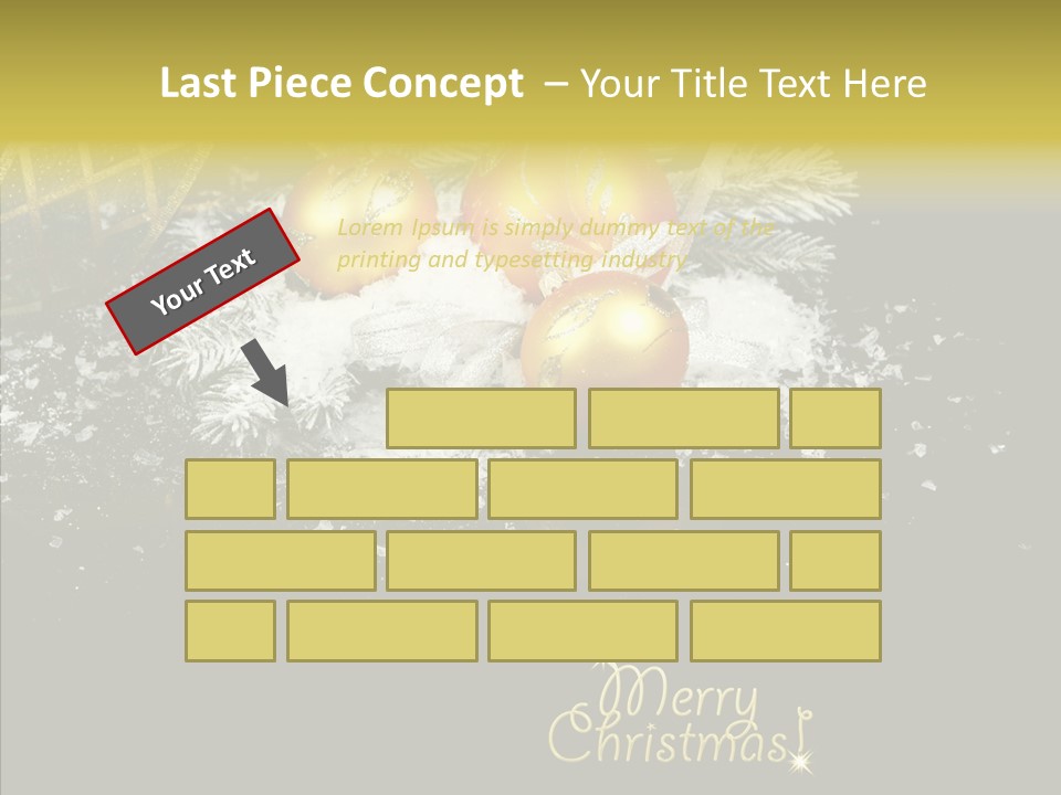 Reflection Ornament Branch PowerPoint Template