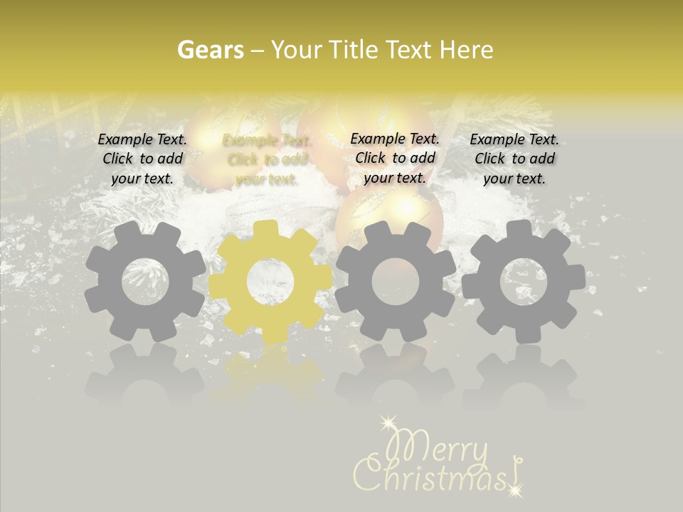 Reflection Ornament Branch PowerPoint Template