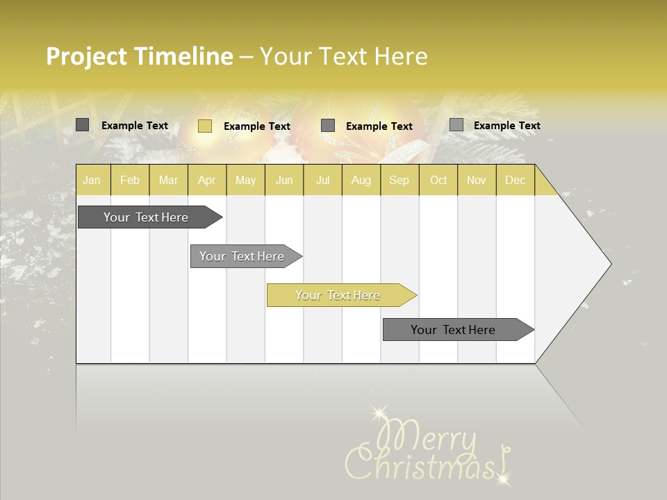Reflection Ornament Branch PowerPoint Template