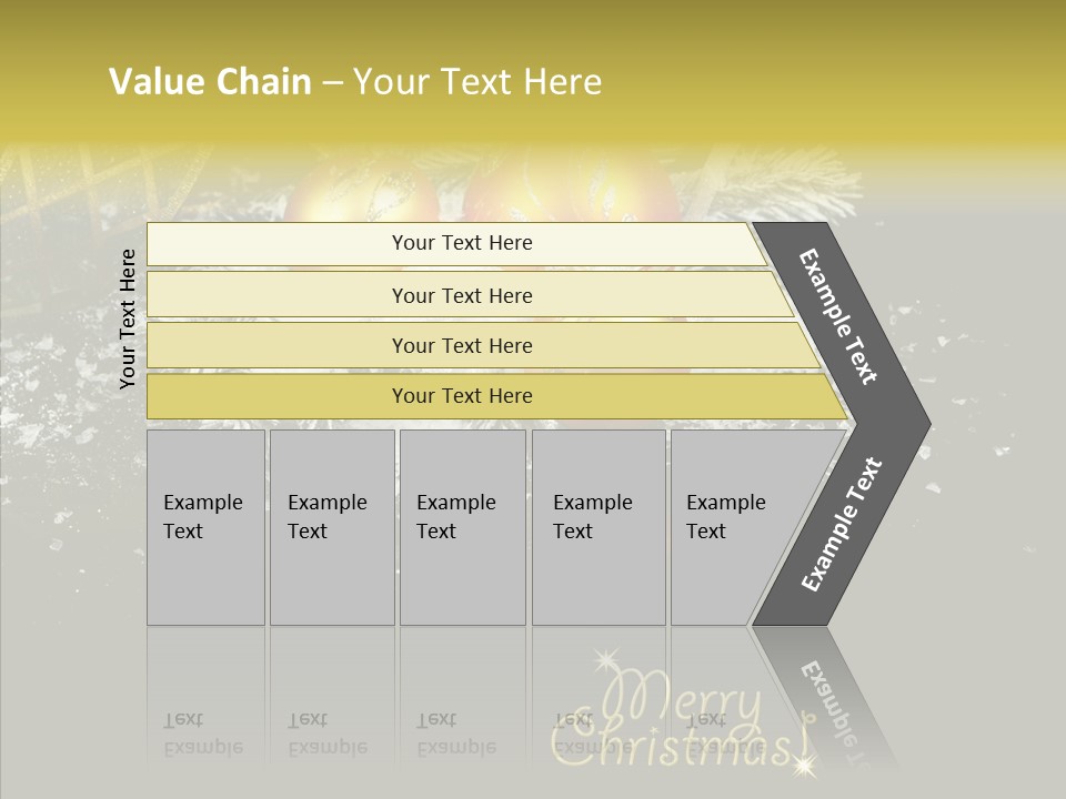 Reflection Ornament Branch PowerPoint Template