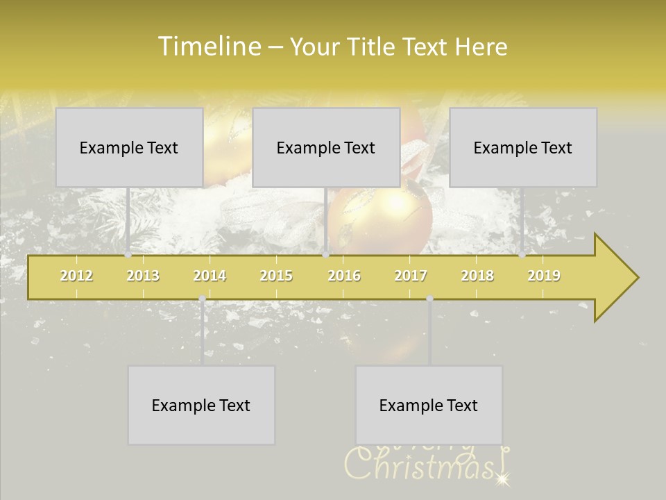 Reflection Ornament Branch PowerPoint Template