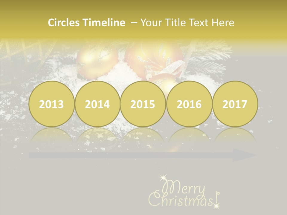 Reflection Ornament Branch PowerPoint Template