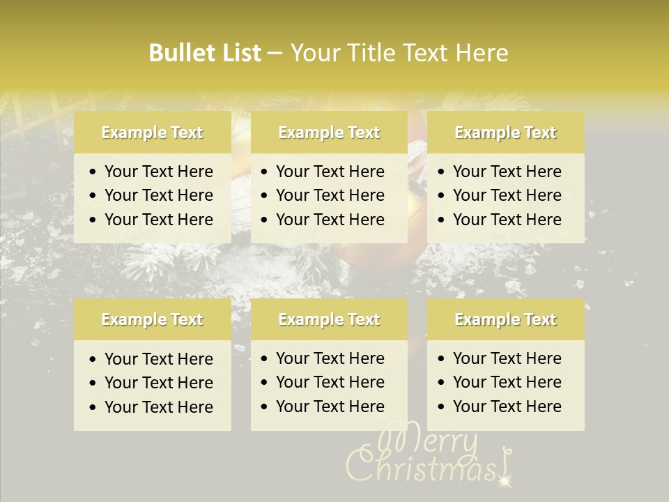 Reflection Ornament Branch PowerPoint Template