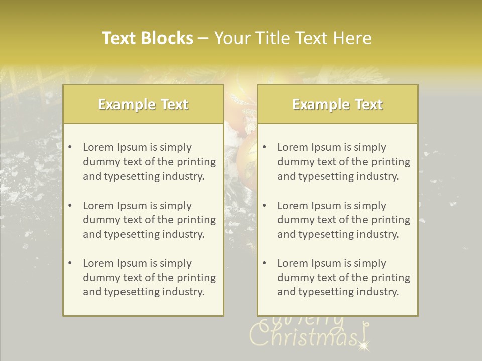 Reflection Ornament Branch PowerPoint Template