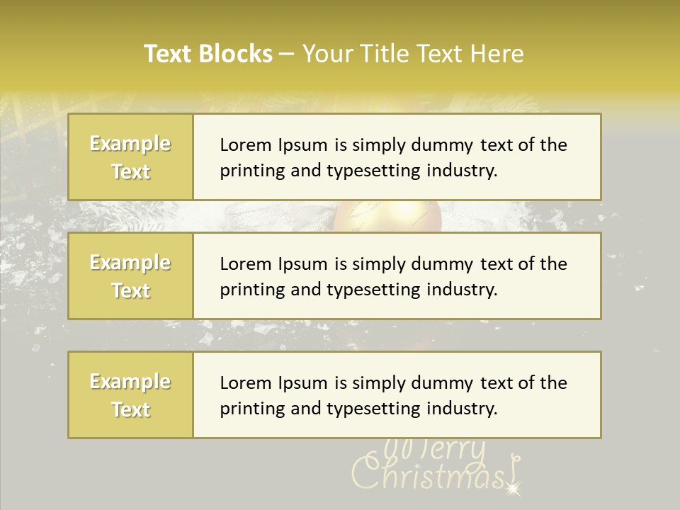 Reflection Ornament Branch PowerPoint Template