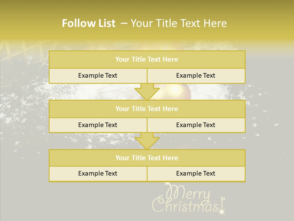 Reflection Ornament Branch PowerPoint Template