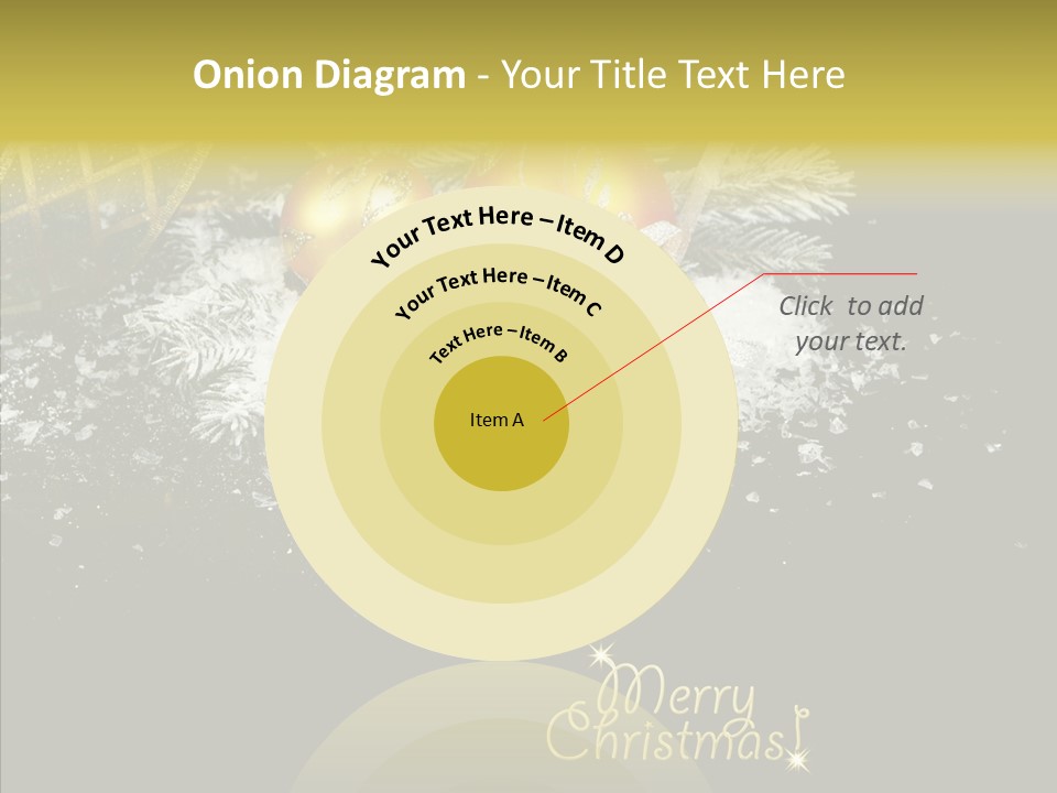 Reflection Ornament Branch PowerPoint Template