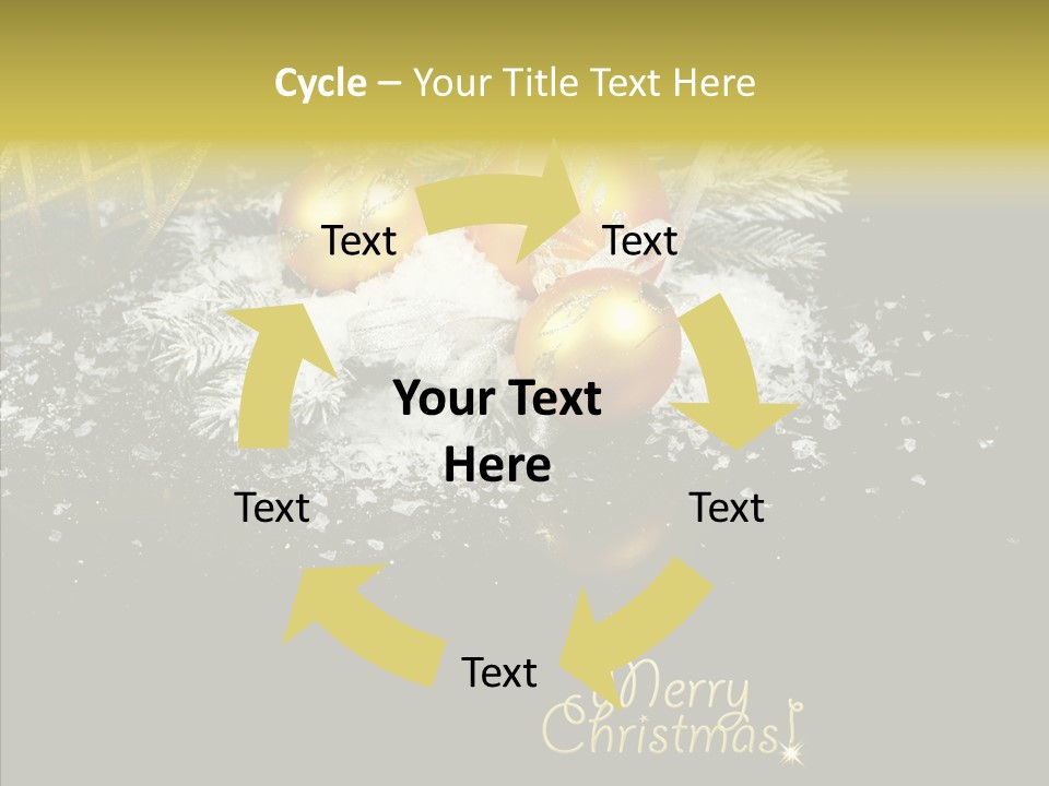 Reflection Ornament Branch PowerPoint Template