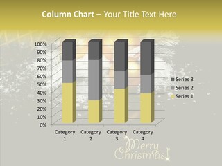 Reflection Ornament Branch PowerPoint Template