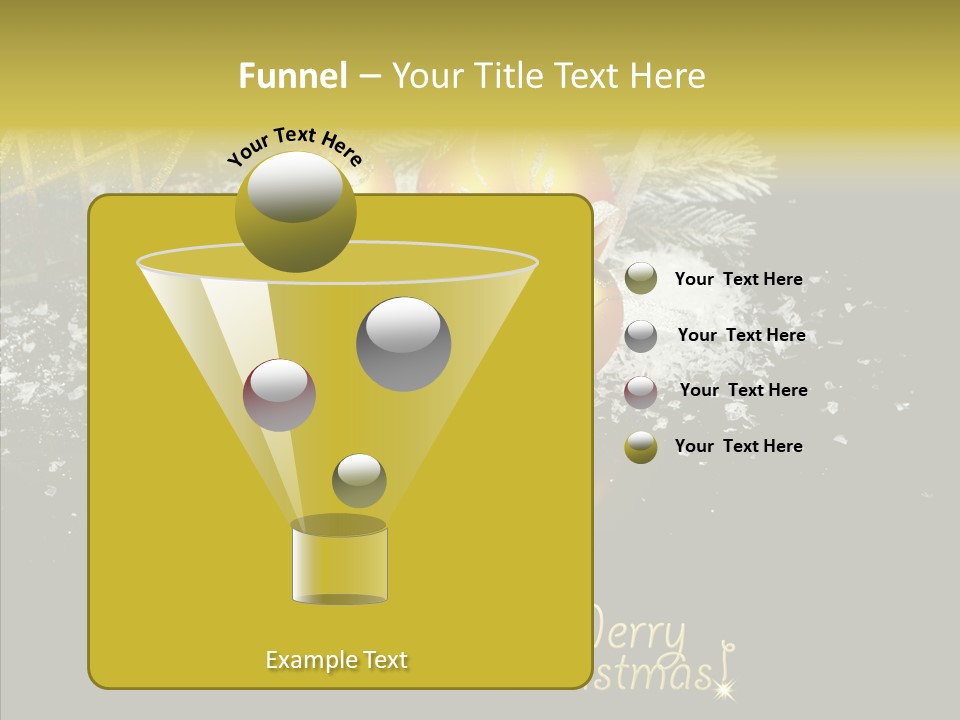 Reflection Ornament Branch PowerPoint Template
