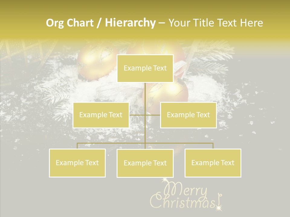 Reflection Ornament Branch PowerPoint Template