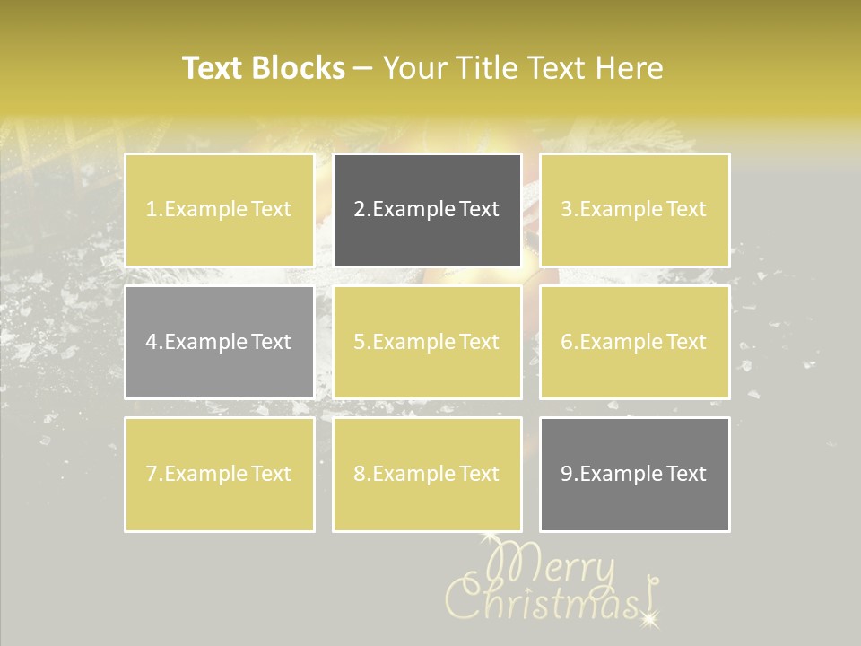 Reflection Ornament Branch PowerPoint Template