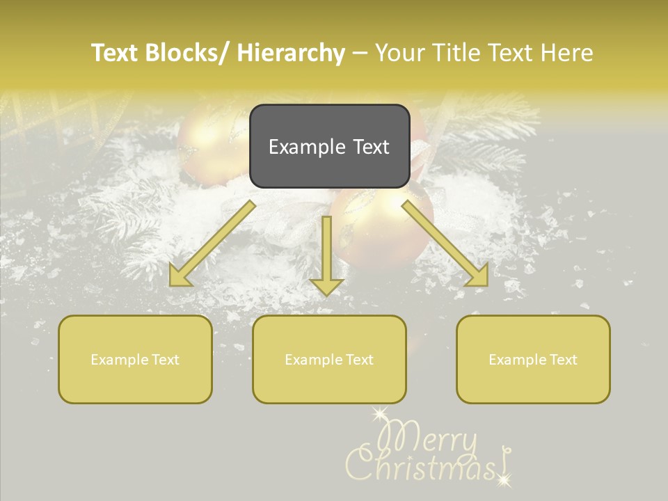 Reflection Ornament Branch PowerPoint Template