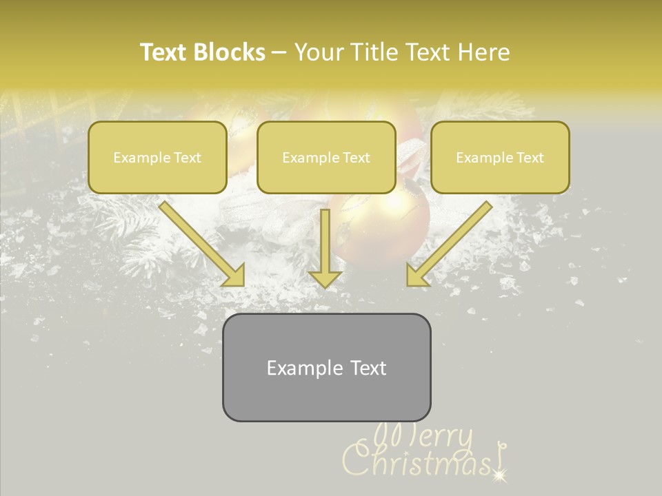 Reflection Ornament Branch PowerPoint Template