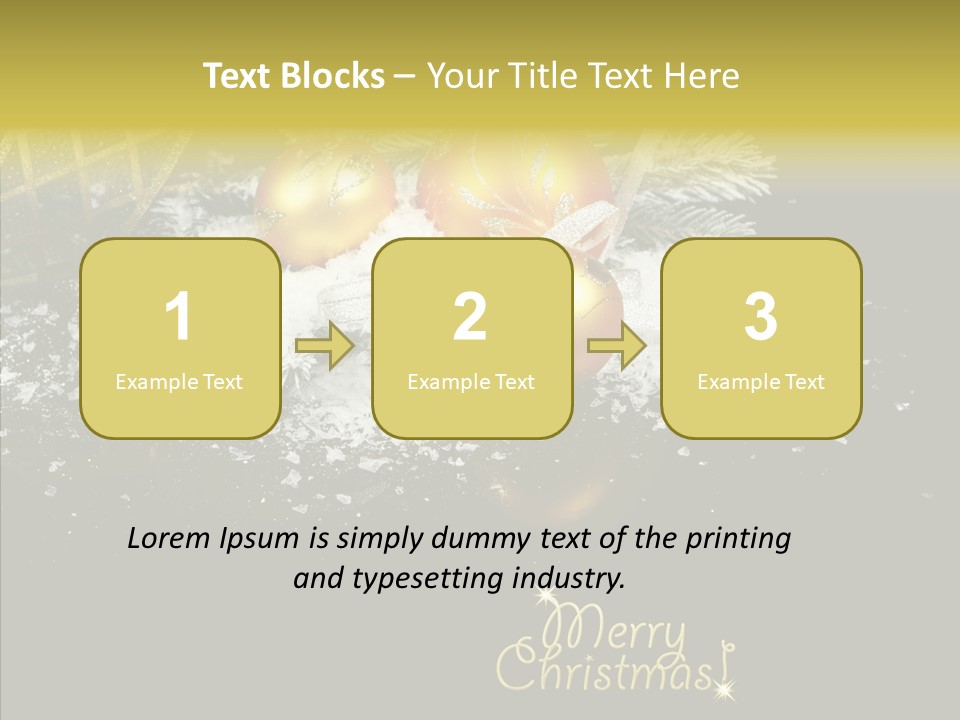 Reflection Ornament Branch PowerPoint Template