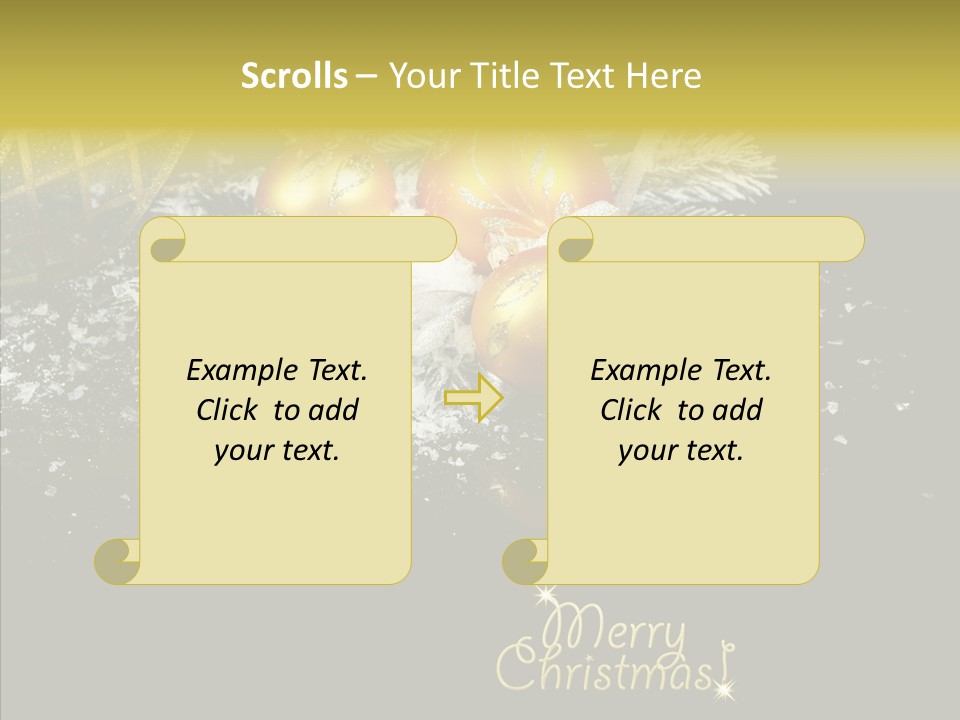 Reflection Ornament Branch PowerPoint Template
