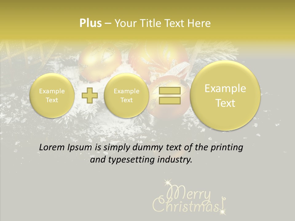 Reflection Ornament Branch PowerPoint Template