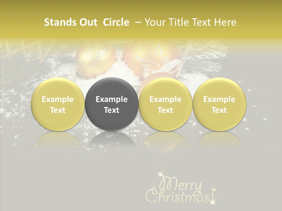 Reflection Ornament Branch PowerPoint Template