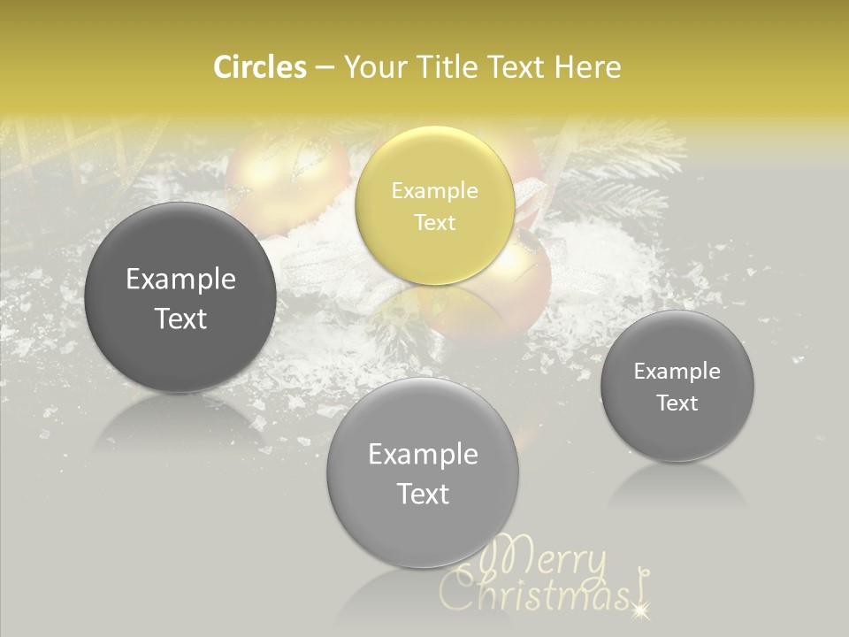 Reflection Ornament Branch PowerPoint Template