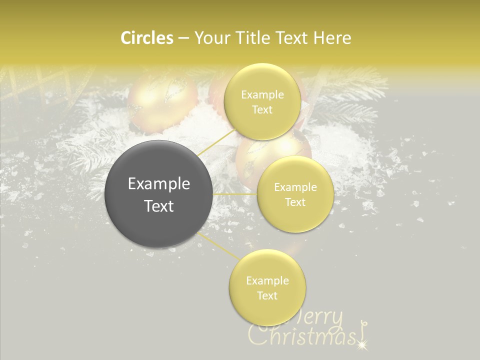 Reflection Ornament Branch PowerPoint Template