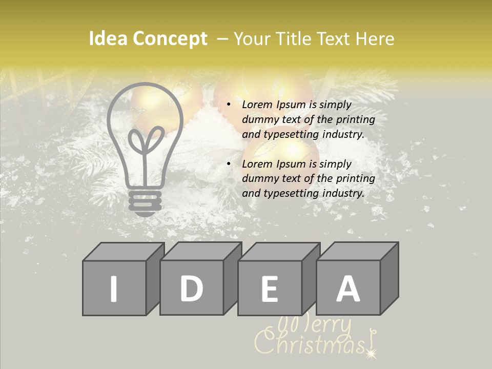 Reflection Ornament Branch PowerPoint Template