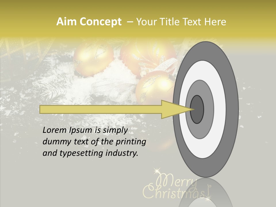 Reflection Ornament Branch PowerPoint Template