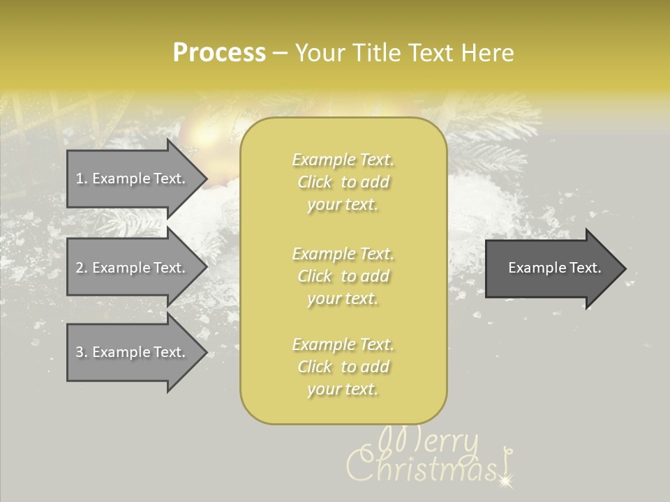 Reflection Ornament Branch PowerPoint Template