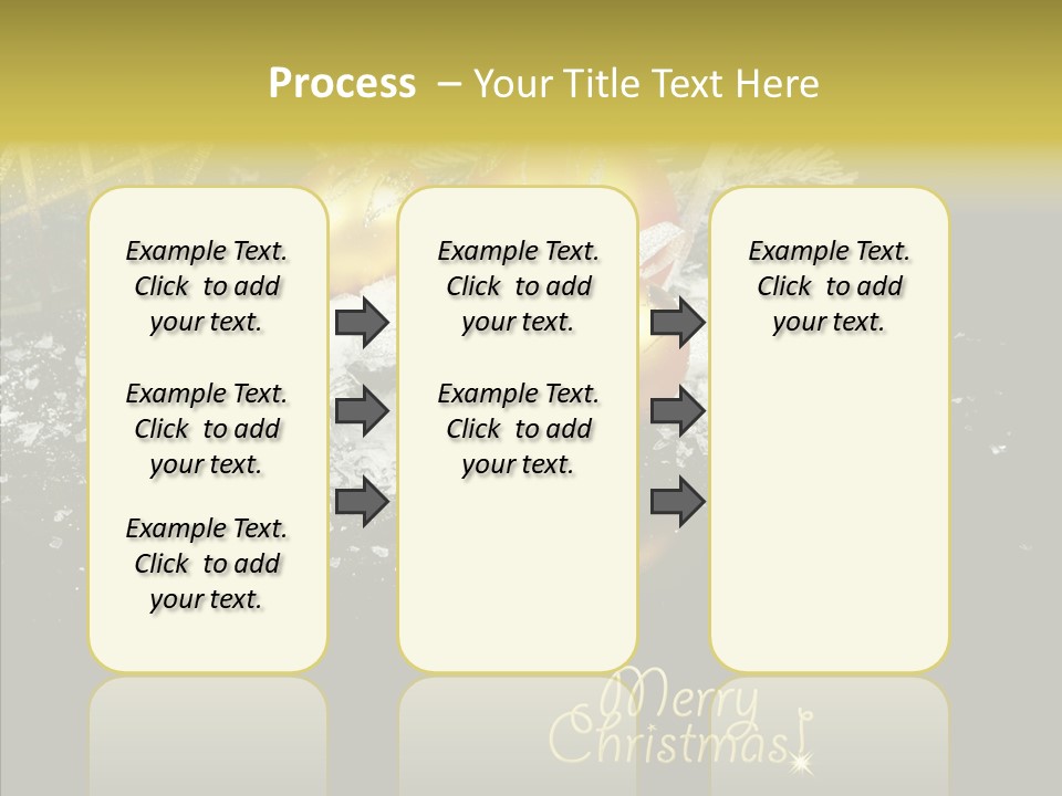 Reflection Ornament Branch PowerPoint Template