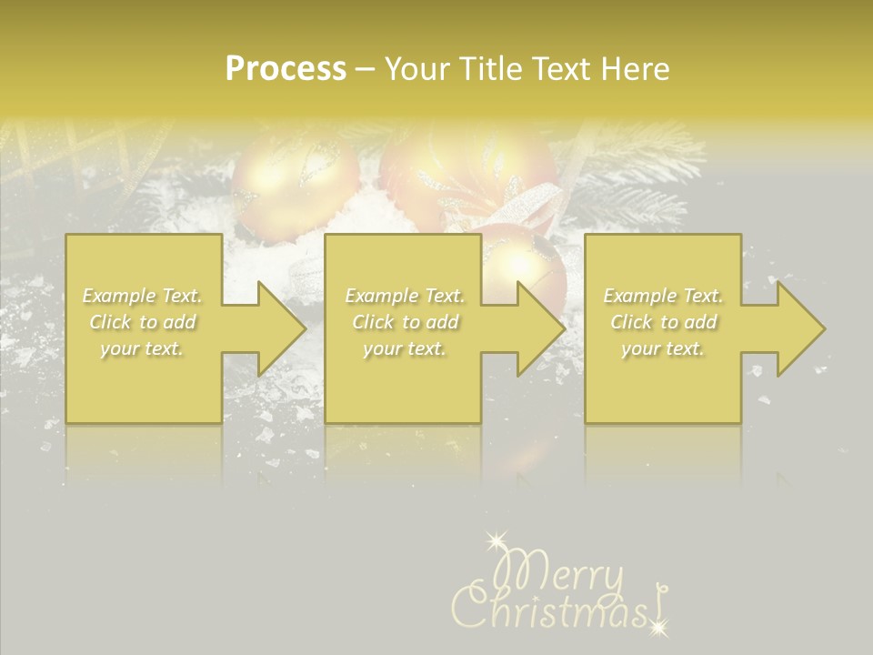 Reflection Ornament Branch PowerPoint Template