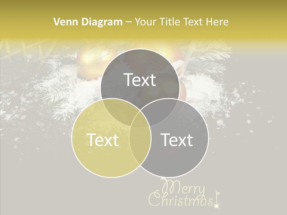 Reflection Ornament Branch PowerPoint Template