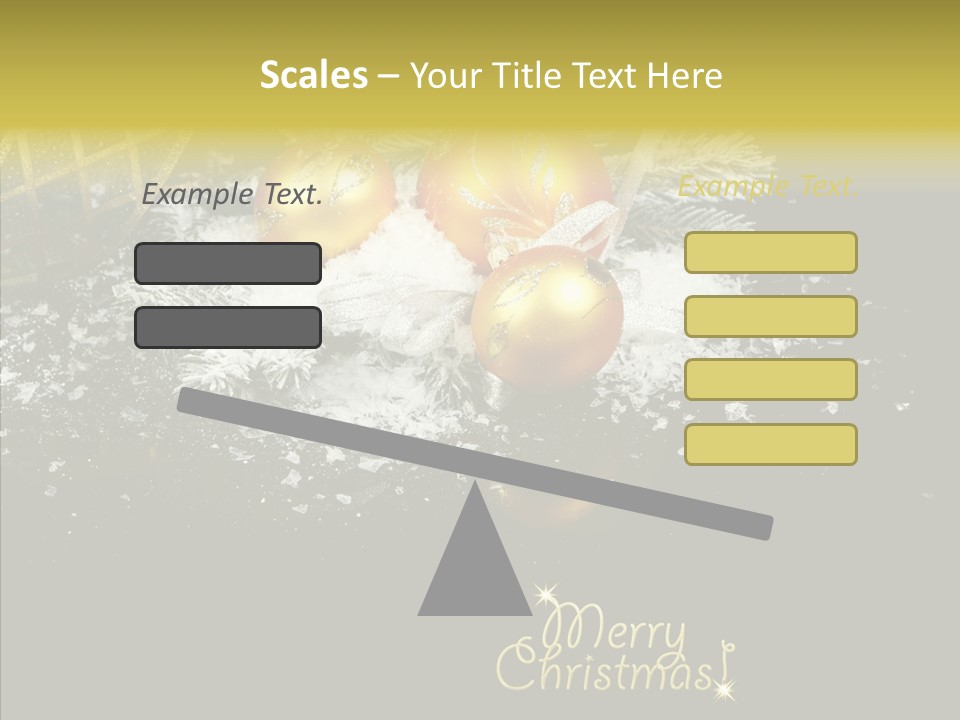 Reflection Ornament Branch PowerPoint Template
