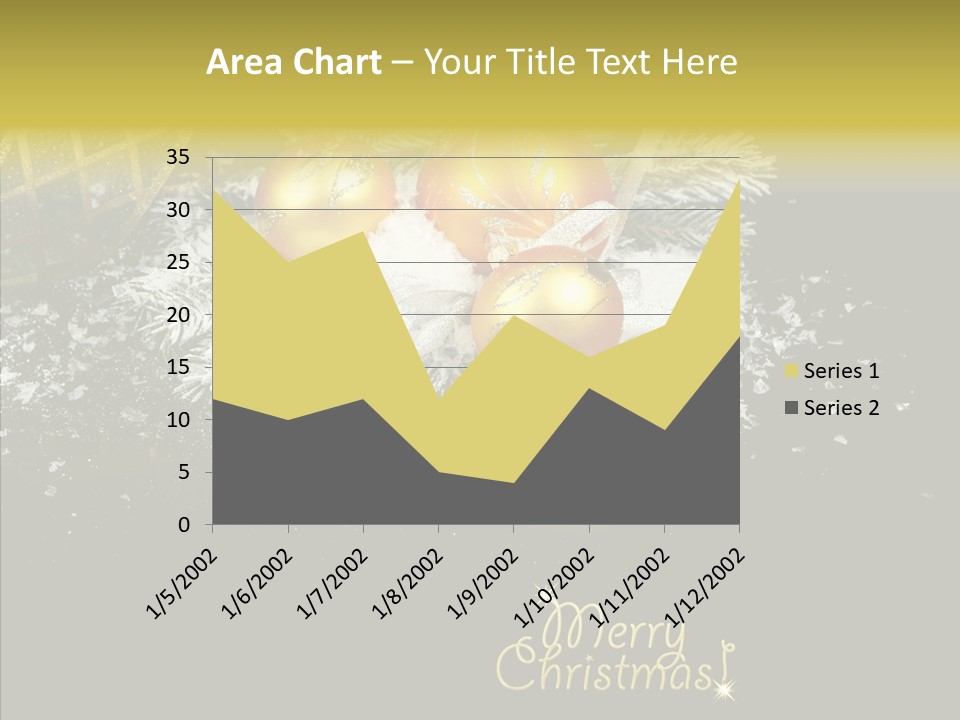 Reflection Ornament Branch PowerPoint Template